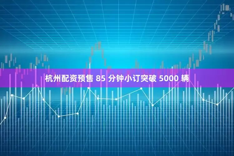 杭州配资预售 85 分钟小订突破 5000 辆